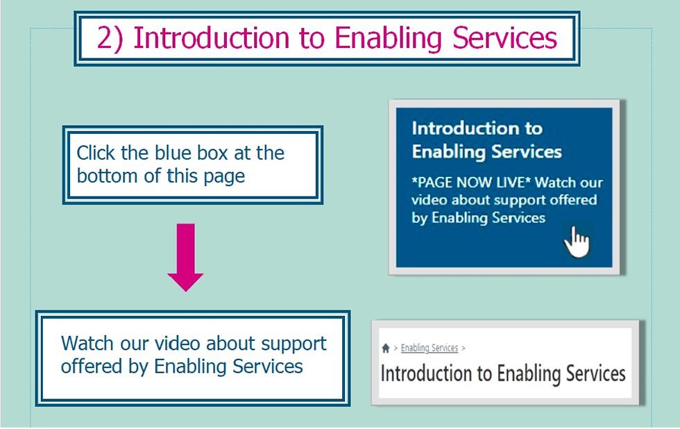 Transition to Enabling Services 2020/21 Enabling Services